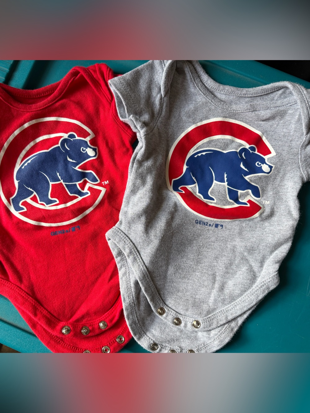 Chicago Cubs baby onesies